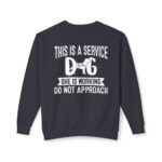 Female Service Dog Awareness Crewneck Sweatshirt - Image 54