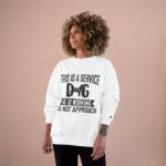 Male Service Dog Awareness Champion Sweatshirt Pullover - Image 8