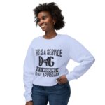 Male Service Dog Awareness Crewneck Sweatshirt | Unisex Lightweight - Image 57