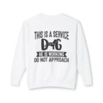 Male Service Dog Awareness Crewneck Sweatshirt | Unisex Lightweight - Image 8