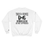 Female Service Dog Awareness Sweatshirt, Champion Pullover - Image 10