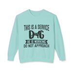 Male Service Dog Awareness Crewneck Sweatshirt | Unisex Lightweight - Image 49