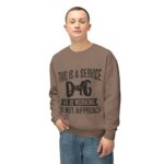 Male Service Dog Awareness Crewneck Sweatshirt | Unisex Lightweight - Image 29