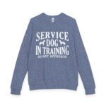 Service Dog Training Crewneck Sweatshirt, Unisex Raglan Pullover - Image 2