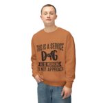 Male Service Dog Awareness Crewneck Sweatshirt | Unisex Lightweight - Image 23