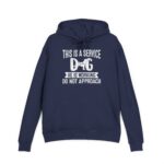 Male Service Dog Awareness French Terry Hoodie, Unisex Pullover - Image 16