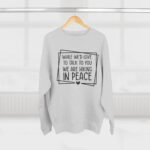 Hiking Peaceful Message Sweatshirt - Image 4