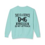 Male Service Dog Awareness Crewneck Sweatshirt | Unisex Lightweight - Image 50
