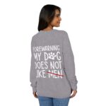 Sweater: My Dog Does Not Like Men Unisex French Terry Raglan Crewneck - Image 24