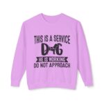 Male Service Dog Awareness Crewneck Sweatshirt | Unisex Lightweight - Image 67