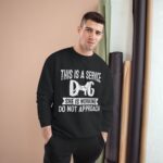 Female Service Dog Awareness Sweatshirt, Champion Pullover - Image 4