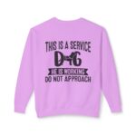 Male Service Dog Awareness Crewneck Sweatshirt | Unisex Lightweight - Image 68