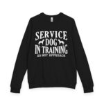 Service Dog Training Crewneck Sweatshirt, Unisex Raglan Pullover - Image 9