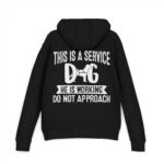 Male Service Dog Awareness French Terry Hoodie, Unisex Pullover - Image 7
