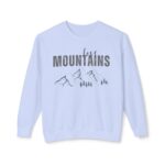Mountains-Unisex Lightweight Crewneck Sweatshirt