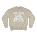Female Service Dog Awareness Sweatshirt, Champion Pullover - Image 17