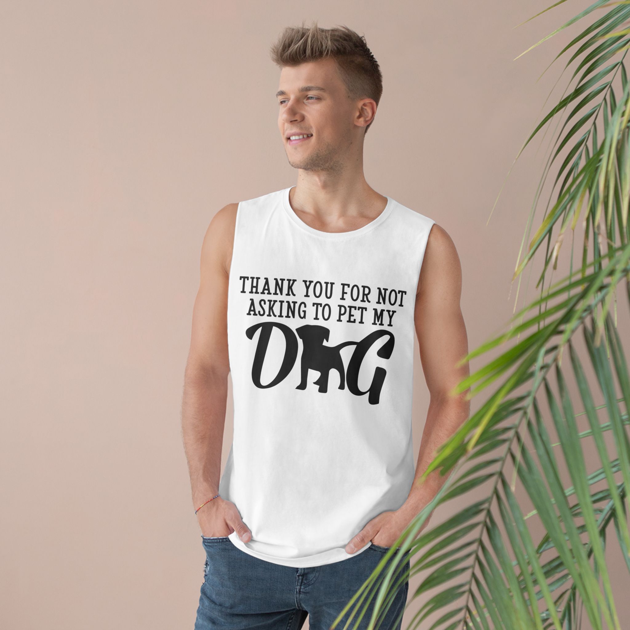 1569647396319822389_2048.jpeg Thank You for Not Asking to Pet My Dog-Unisex Tank - Image 1
