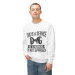 Male Service Dog Awareness Crewneck Sweatshirt | Unisex Lightweight - Image 11