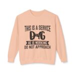 Male Service Dog Awareness Crewneck Sweatshirt | Unisex Lightweight - Image 2