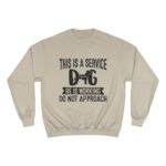Male Service Dog Awareness Champion Sweatshirt Pullover - Image 13