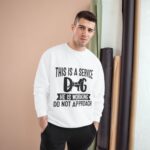 Male Service Dog Awareness Champion Sweatshirt Pullover - Image 7