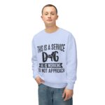 Male Service Dog Awareness Crewneck Sweatshirt | Unisex Lightweight - Image 59