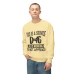 Male Service Dog Awareness Crewneck Sweatshirt | Unisex Lightweight - Image 35