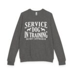 Service Dog Training Crewneck Sweatshirt, Unisex Raglan Pullover - Image 5