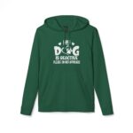 My Dog Is Reactive” Fleece Hoodie – Dog Lover Gift - Image 8