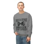 Male Service Dog Awareness Crewneck Sweatshirt | Unisex Lightweight - Image 47