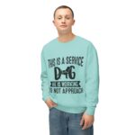 Male Service Dog Awareness Crewneck Sweatshirt | Unisex Lightweight - Image 53