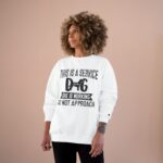 Female Service Dog Awareness Sweatshirt, Champion Pullover - Image 12
