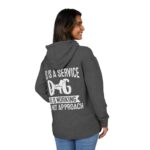 Male Service Dog Awareness French Terry Hoodie, Unisex Pullover - Image 4