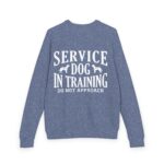Service Dog Training Crewneck Sweatshirt, Unisex Raglan Pullover - Image 3