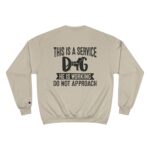Male Service Dog Awareness Champion Sweatshirt Pullover - Image 14