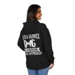 Male Service Dog Awareness French Terry Hoodie, Unisex Pullover - Image 9