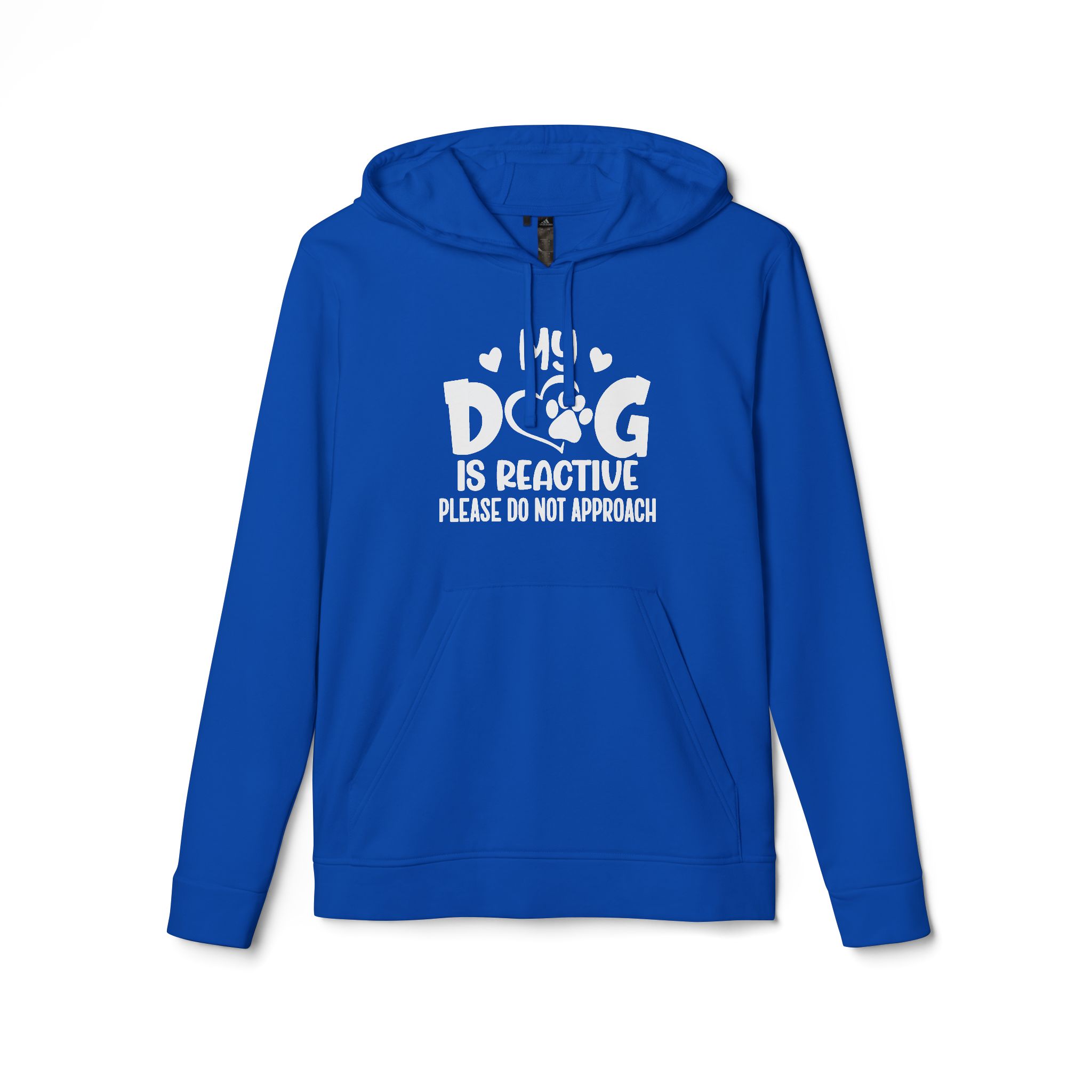 “My Dog is Reactive” Adidas Unisex Fleece Hoodie – Dog Love “My Dog is Reactive” Adidas Unisex Fleece Hoodie – Dog Love