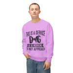 Male Service Dog Awareness Crewneck Sweatshirt | Unisex Lightweight - Image 71