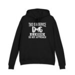 Male Service Dog Awareness French Terry Hoodie, Unisex Pullover - Image 6