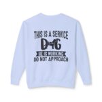 Male Service Dog Awareness Crewneck Sweatshirt | Unisex Lightweight - Image 56