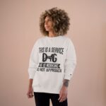 Male Service Dog Awareness Champion Sweatshirt Pullover - Image 4