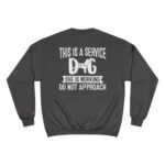 Female Service Dog Awareness Sweatshirt, Champion Pullover - Image 14