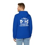My Dog Is Reactive” Fleece Hoodie – Dog Lover Gift - Image 6