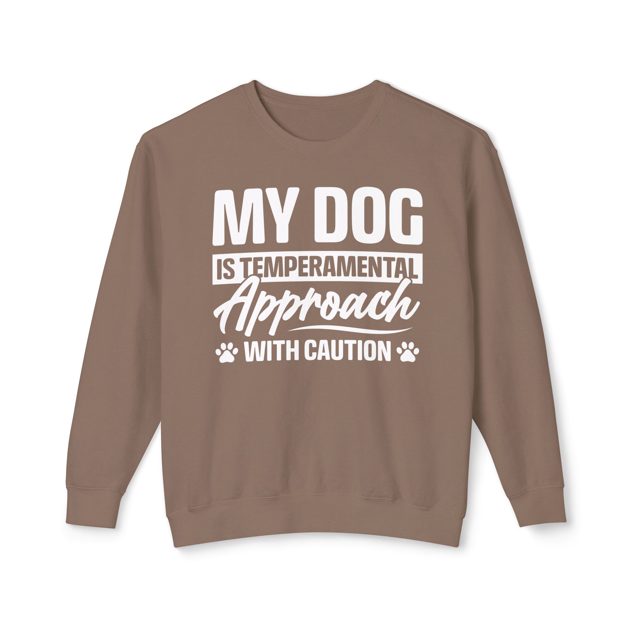 7827880803588159199_2048-1.jpeg My Dog is Temperamental Sweatshirt, Unisex Crewneck - Image 1