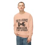 Male Service Dog Awareness Crewneck Sweatshirt | Unisex Lightweight