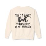 Male Service Dog Awareness Crewneck Sweatshirt | Unisex Lightweight - Image 14
