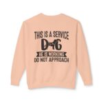 Male Service Dog Awareness Crewneck Sweatshirt | Unisex Lightweight - Image 3