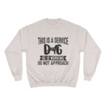 Male Service Dog Awareness Champion Sweatshirt Pullover - Image 2