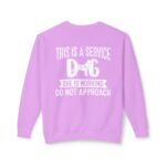 Female Service Dog Awareness Crewneck Sweatshirt - Image 46