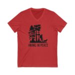 Hiking in Peace V-Neck Tee-Bella and Canvas - Image 9